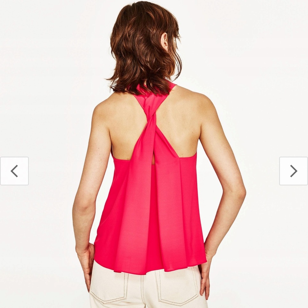 Zara Fushsia Pink Halter Top NWT